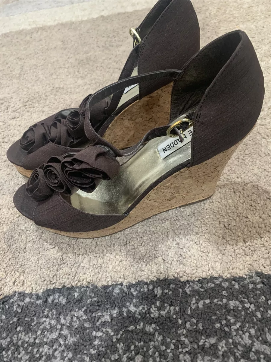 Womens Ladies Steve Madden Wedge Platform Sandals Shoes Size 10