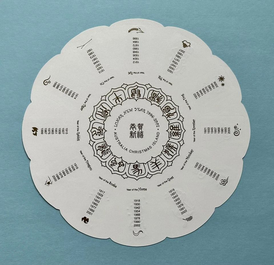 1996 - 2007 Christmas Island Zodiac Lunar 12 Year Cycle  Sheetlet 圣诞岛12年生肖小版张邮票 - Image 4 of 4