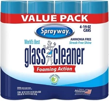 Sprayway Foaming Action Glass Cleaner (19 oz., 4pk.) Streak-Free Shine✨ USASTOCK