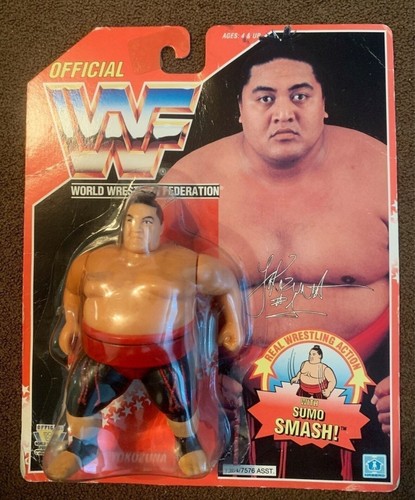 WWF Hasbro Red Card Series Yokozuna Wrestling Figu...