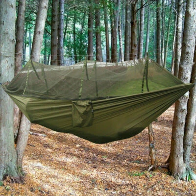 2 Personen Hängematte mit Moskitonetz Hammock Camping Hängemattenbettset Outdoor
