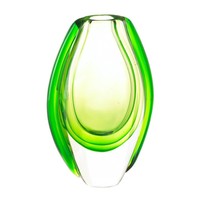 Decorative Glass Vase, Round Green Art Aqua Glass Vase Set For Living Room Decorative Glass Vase, Round Green Art Aqua Glass Vase Set For Living Room