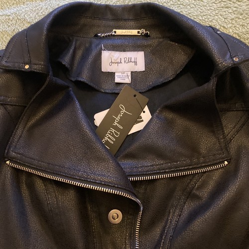 joseph ribkoff Ladies synthetic Leather Jacket Style Black Hook - Eye & Studs - Picture 19 of 24