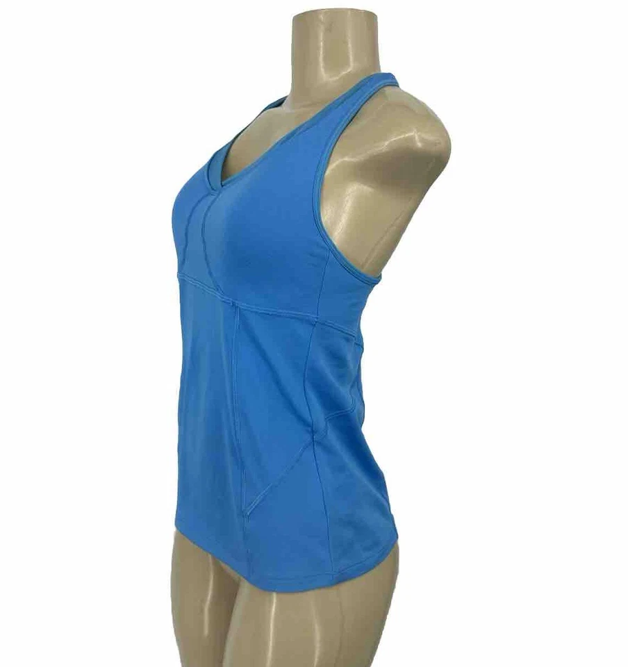Athleta 34B Women Sky Blue VaVa Built in Bra Tank Top Style 903753 Racerback 1-5 - Image 2 of 4