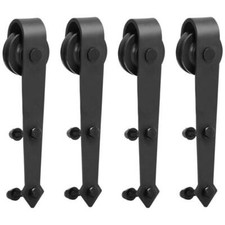 Barn Door Hardware Sliding Track Kit Modern Style Steel Roller Hanger-6/6.6/12ft