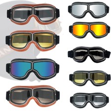 Motorradbrille Goggles Retro Brille Helm Gogg...