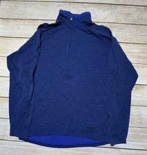 Vintage Patagonia R1 Fleece 1/4 Zip USA Made Large Blue *flaw*