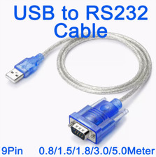 9Pin USB to RS232 RS232 Converter Serial Cable COM Male Female Screw Type 0.8 5m
