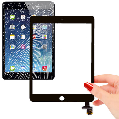 Écran Tactile IPad Mini 3 Noir - Vitre + Bouton HOME Pré-montés - Remplacement Facile