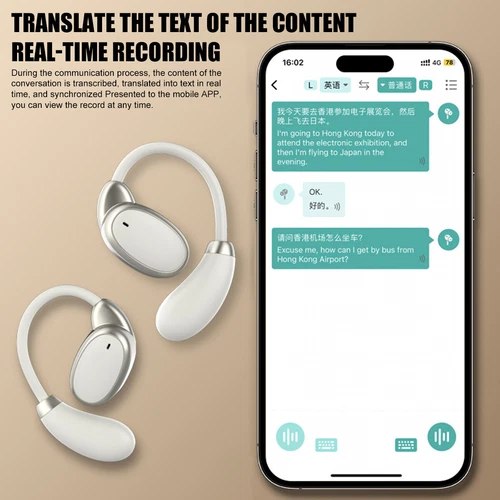 150 Language Translator Earbuds Wireless Bluetooth 5.4 Two Way Translator Device - Picture 8 of 22