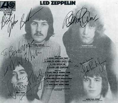 LED ZEPPELIN signierte ''''Album'''' Anzeige - Pflanze/Seite/Jones/Bonham - Vordruck