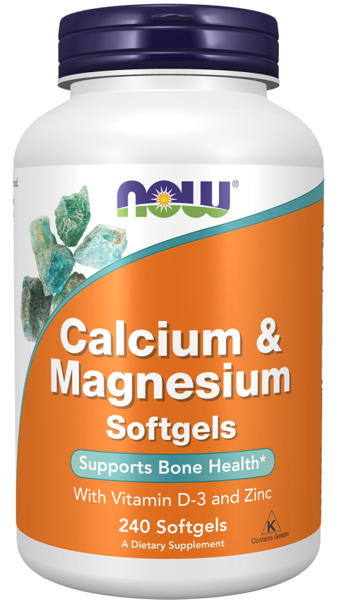 NOW FOODS Calcium & Magnesium | Support Bone Health | 240 SOFTGELS