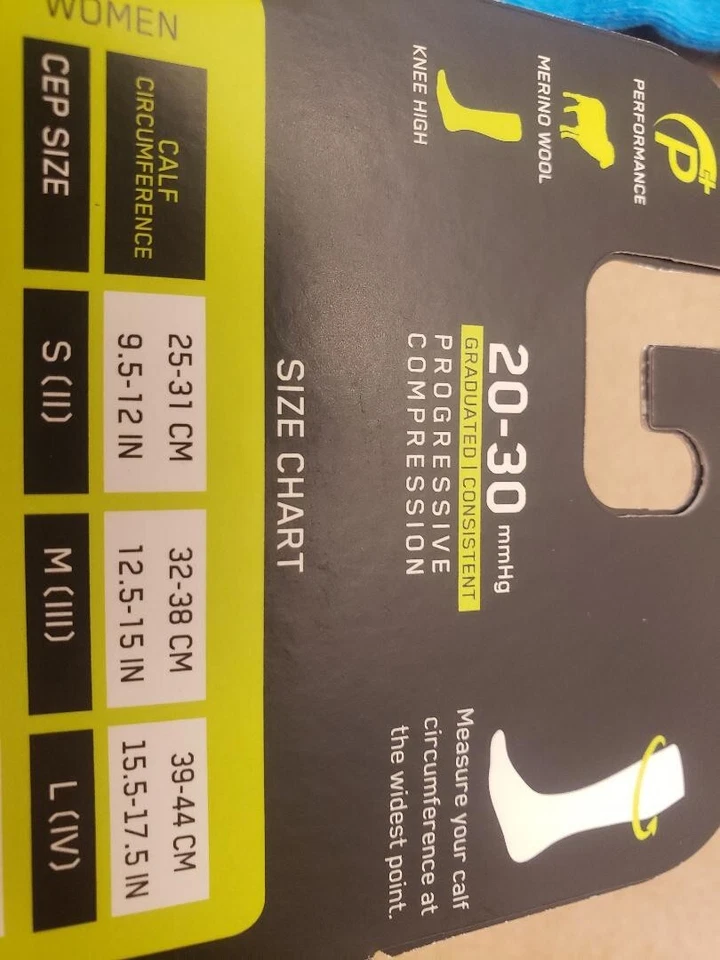 Calcetines de compresión altos completos CEP Senderismo Trail Merino, para mujer talla IV Foto 4 de 4