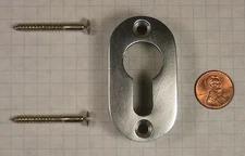 LAWRENCE #513-3S THEATER ROPE-END WALL PLATE, STAINLESS STEEL,SATIN FINISH