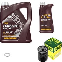 Mann Inspektionspaket 6L Mannol Longlife 5W-30 FüR Suzuki Jimny GeläNdewagen