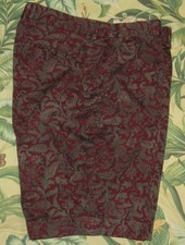 Vtg Polo RALPH LAUREN Y2K Paisley 11" Chino Shorts 36
