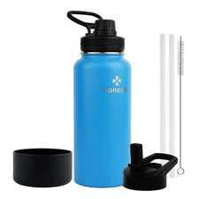 32 oz Powder Coated Double Wall Vacuum Insulated Sports Water Bottle, 18/8 St...