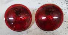 HARLEY DAVIDSON 1965-78 RED FLUTED PURSUIT BULBS 4.5" GE 4414R REPL OEM 68727-64