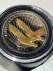 2021 Cook Islands American Double Eagle 24K Gold Gilded 1/2 Oz 999 Silver Coin