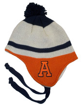 Auburn Tigers Pom/Ties Thick Knit Hat - Osfa