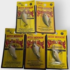 STRIKE KING BITSY MINNOW NEW- LOT OF 5 Tennessee Shad 1/8th oz FREE SHIPPING