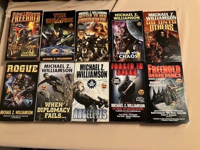 Michael Z. Williamson lot 10 Paperbacks Complete Freehold 1-8 & 2 Freehold Anth.