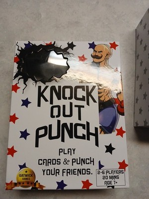 New Knock Out Punch Card Game W/Foam Boxing Glove Fun Party Family Game Night