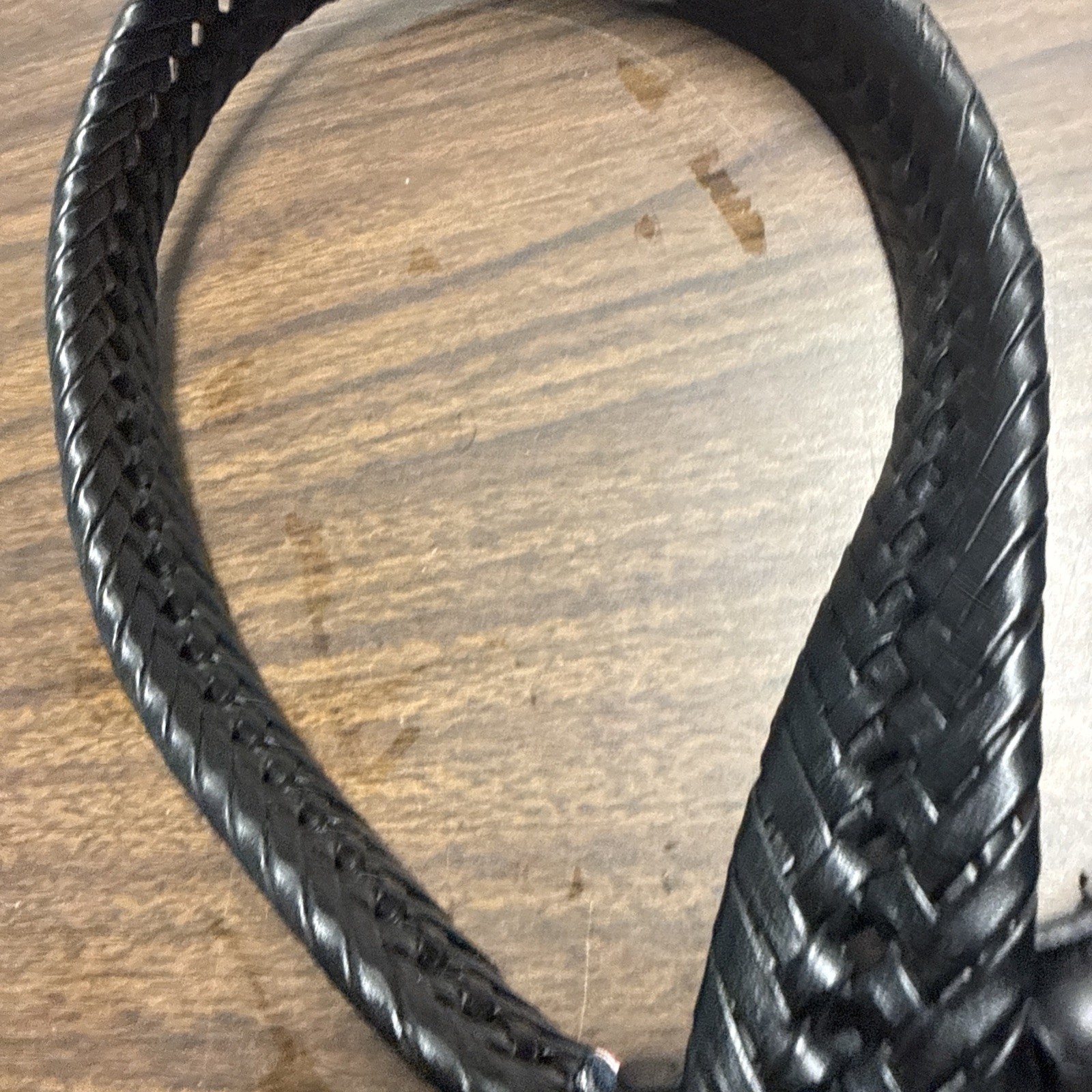 Tommy Hilfiger Mens Braided Belt Black Size 44 Leather Bonded thumbnail 8