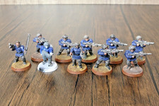 Warhammer 40k Astra Militarum Cadian Shock Troops (10) Assembled Mostly Painted