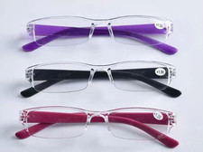 Lightweight Rectangular Unisex Readers 3PACK Spring Hinge slim Reading Glasses