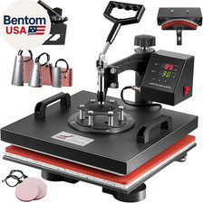 Heat Press 15X15 Inch 8 in 1 Heat Press Machine, Swing Away T Shirt Pressing Mac