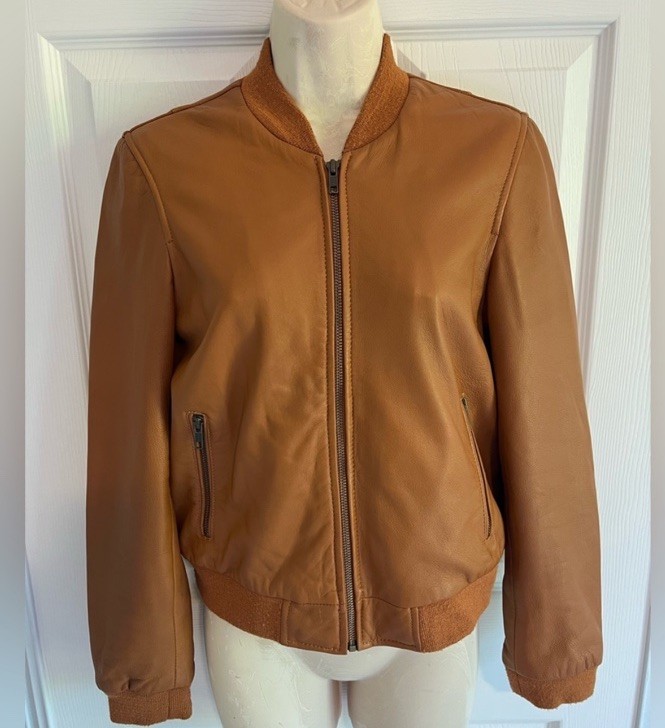 Australian Wanderers Bolzano Bomber Italian Soft Leather Jacket - medium, sz 10