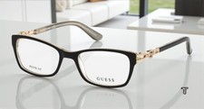 Guess GU2677 001 Shiny Black Clear Lens Plastic 53 mm Women's Eyeglasses
