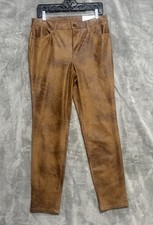 Chico s Multicolor Textured Slim Leg Pants Size 8R NWT D6-5