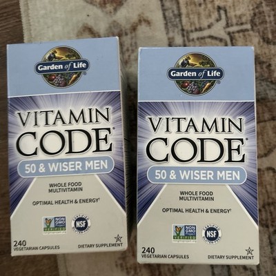 Garden of Life Vitamin Code 50  Wiser Men 120 Vegetarian Capsules Exp 05/2026