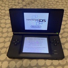 Nintendo DS Lite Blue/Black Handheld Console System With Game No Charger, Stylus
