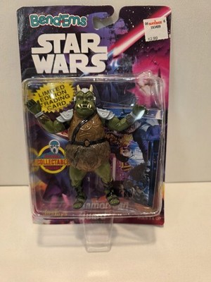 1994 Just Toys STAR WARS Bend Ems GAMORREAN GUARD W/ Trading Card Action Figure