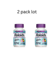 2 pk Rolaids Ultra Strength Antacid Tablets 72 Ct, Assorted Fruit exp 02/26