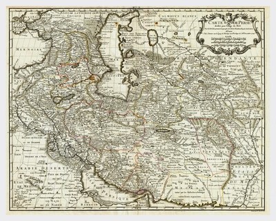 1724 De L'Isle Map of Persia  8x10 Photo Print