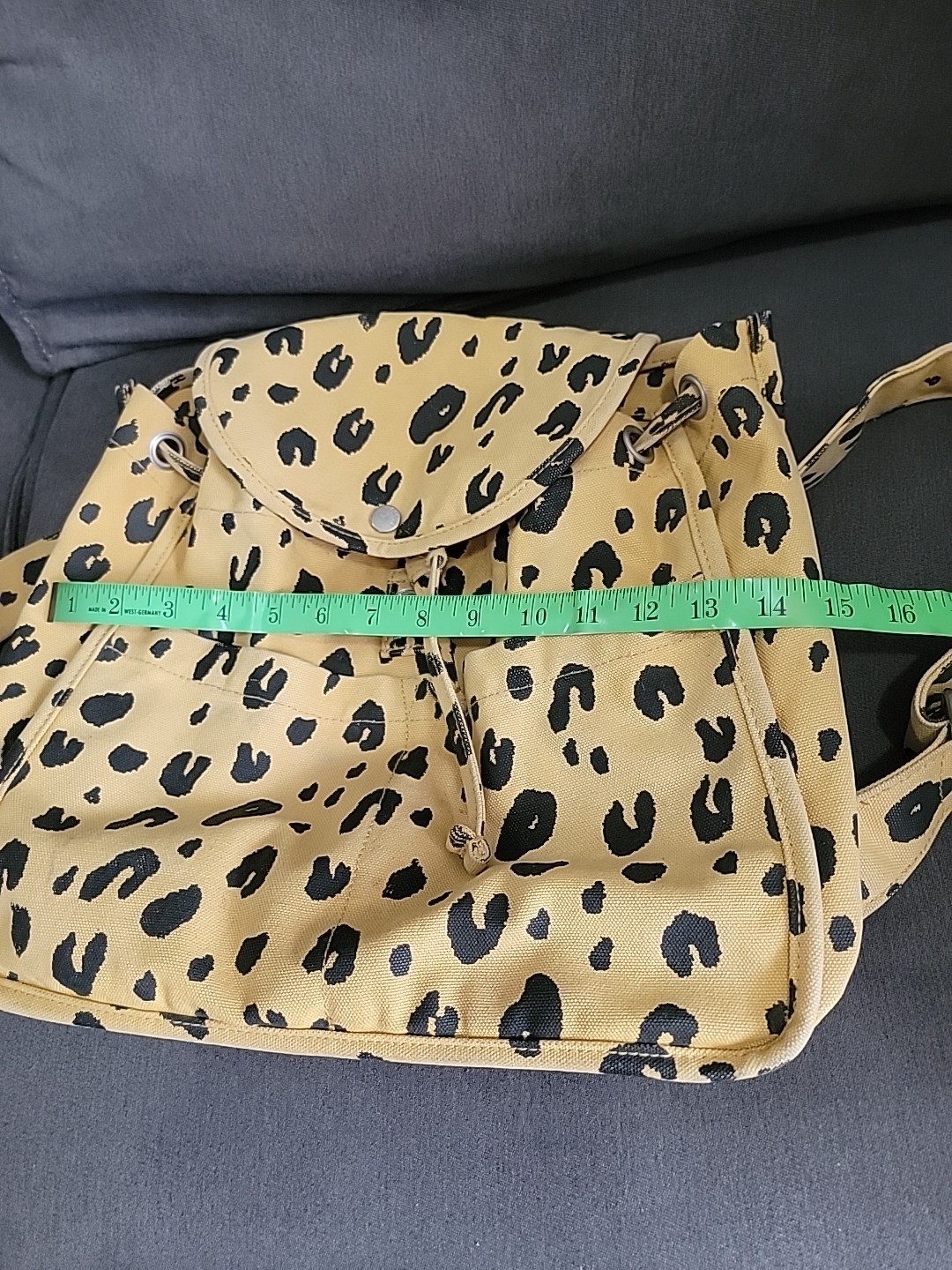 RARE! Baggu Leopard Print Drawstring Canvas Unise… - image 9