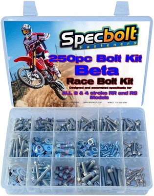 250pc Specbolt Beta RR RS Xtrainer Motorcycle Bolt Kit 250 300 350 390 400 43...