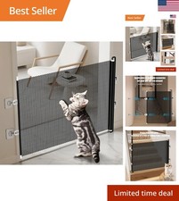 Retractable Dog Gate No Drilling Door Fence Cat Safety Door Barrier For Home