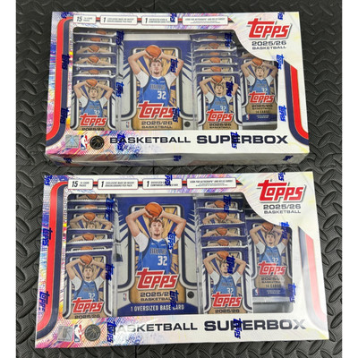 New Sealed 2025 - 26 (2 boxes) Topps Basketball NBA Costco Bundle Flagship Flagg