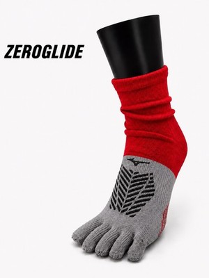 Mizuno Zero Glide 5 Toe Grip Socks red US 7-9 Soccer Football Anti Slip