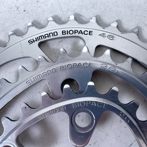 Shimano Biopace II Alloy Triple Chainring Set 46/36/26 110/74 BCD Silver