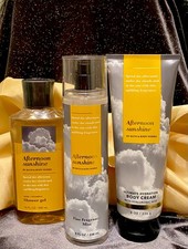 Bath Body Works 3 Pc Set AFTERNOON SUNSHINE Body Mist, Wash Cream RARE, New
