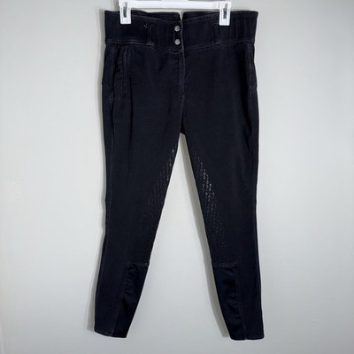 Horze Women's Riding Breeches Equestrian-Black Denim-Full Seat-US Size 32