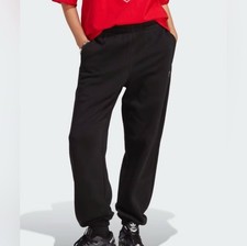 NWT adidas Original Women's Essential Fleece Joggers Sweatpants Black L 12-14