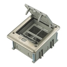 Bodentank Edelstahl IP66 Fußbodensteckdose erweiterbar Estrich