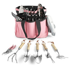 WORKPRO 8-Piece Pink Garden Tools Set Stainless Steel Heavy Duty Gardening Tools